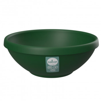SEBOR DARK GREEN SOLAR DISH PLASTIC POT 30CM