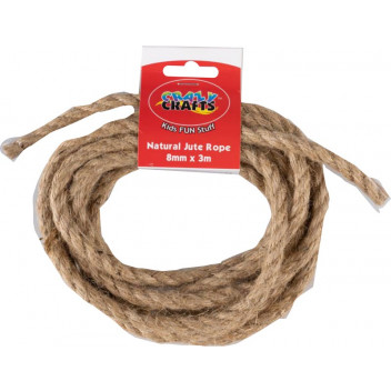 NATURAL CRAFT ROPE JUTE 8MMX3M