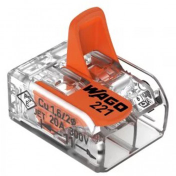 BX WAGO 2-WAY LEVER SPLICING CONNECTOR TYPE 0.14-4MM 100PIECE