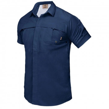 BOERBOEL GARIEP NAVY SHORT SLEEVE SHIRT SIZE L