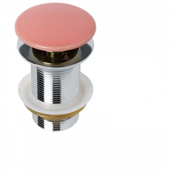 BIJIOU BASIN WASTE CERAMIC POP-UP UNSLOTTED BLUSH PINK 32MM