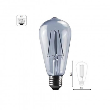 OLITE GREY DIMMABLE E27 LED FILAMENT BULB ST64 8W