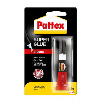 ADHESIVE SUPER GLUE  2622514 LIQUID  TUBE  3G PATTEX