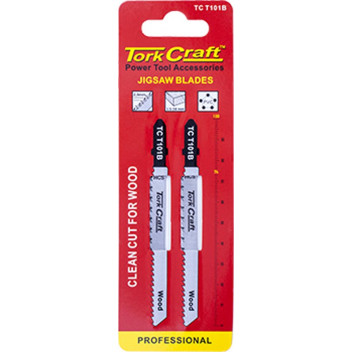 TORK CRAFT T-SHANK JIGSAW BLADE FOR WOOD 2.5MM 10TPI 100MM 2PC