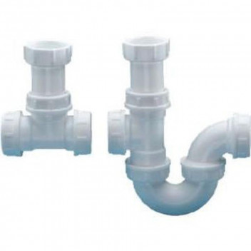 DUTTON DOUBLE BOWL SINK COMBINATION TRAP 38MM 40MM OUTLET