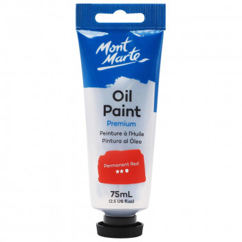 OIL CRAFT PAINT PERMANENT RED 75ML TUBE