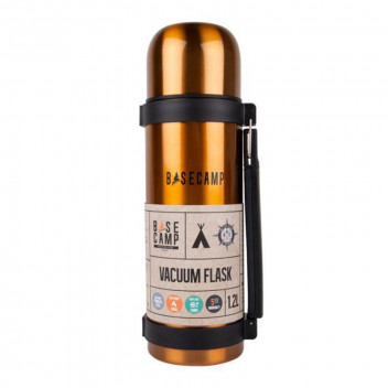BASECAMP WIDE MOUTH TRADITIONAL STAINLESS STEEL VACUUM FLASK 1.25L