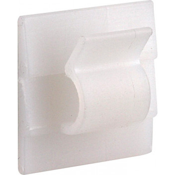 RUWAG WHITE MOUNT PAD CABLE CLAMP 12X26MM 10PER PACK