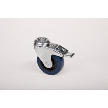 CASTOR SWIVEL BOLT HOLE WITH BRAKE 22 SERIES 100MM