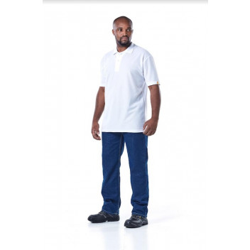 DROMEX WHITE PIQUE KNIT GOLFER 2XLARGE