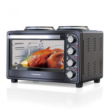 TEVO TRADING ELECTRIC OVEN WITH 2 PLATE STOVE 23L BLACK BENNETT READ.