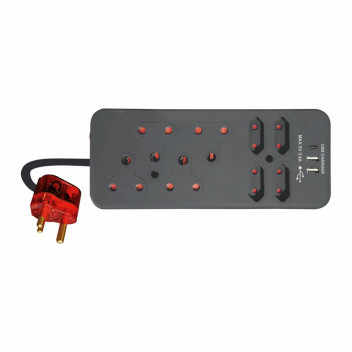 CHARGEPRO C&A 8 WAY SURGE PROTECT MULTIPLUG 3.4A USB