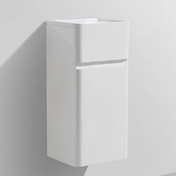 CLEAR CUBE MILAN WHITE SIDE CABINET 750X350X300MM