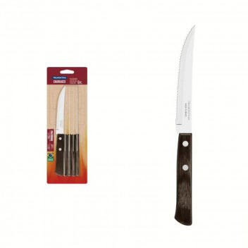TRAMONTINA STEAK KNIFE SET 6PC POLY BROWN