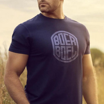 NAVY BEVEL PRINT MENS T-SHIRT 3XLARGE