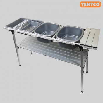TENTCO DISHWASH STAND DOUBLE ALUMINIUM