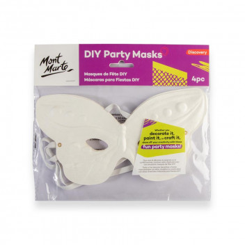 HALF BUTTERFLY CRAFT PARTY MASK 4 PIECE