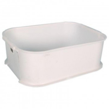 WHITE FOOD CRATE 648X387X210MM