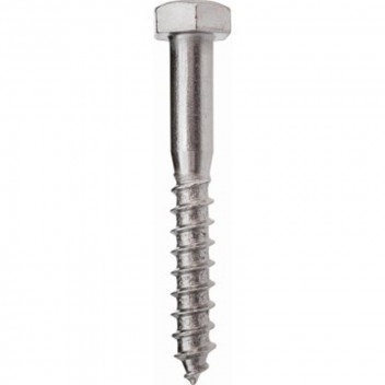 SAFETOP ZINC HEXAGON COACH SCREW 8X60MM 5PIECE