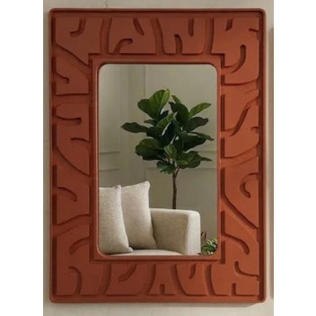 GIRAFFE FRAME1 TERRACOTTA JUST LAZER MIRROR 1020X1320MM