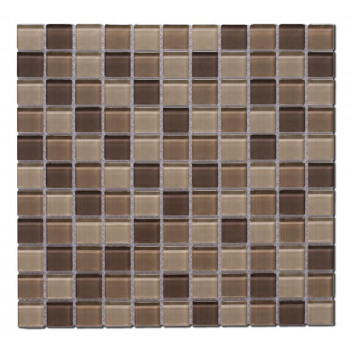 GLOBAL STONE MOSAIC GLASS EARTH BLEND 300X300MM