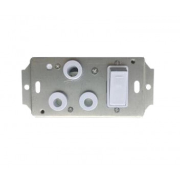 WHITE SINGLE SOCKET WITH CRADLE 4X2