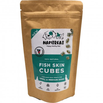 NAMTREATS HAKE SKIN CUBE DOG TREAT SMALL TO MED DOG 70GR