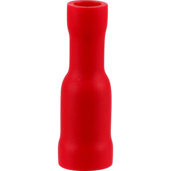 RUWAG RED TERMINAL CABLE PRE-INS BULLET FEMALE 4MM 8PER PACK