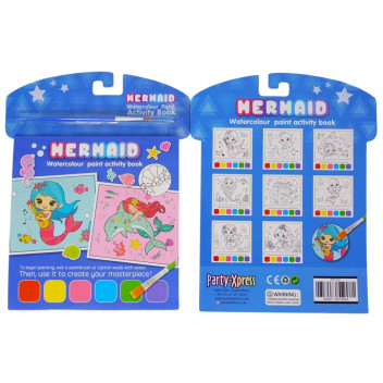 WATERCOLOUR CRAFT BOOK INCLUDING MERMAID BRUSH