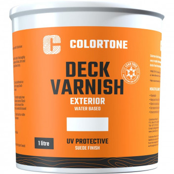 COLORTONE TEAK MATT WATERBASED EXTERIOR DECK VARNISH 1L