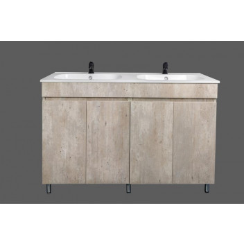 GREY FREESTANDING ZAMBEZI CABINET WITH BASIN 1200X460X440MM