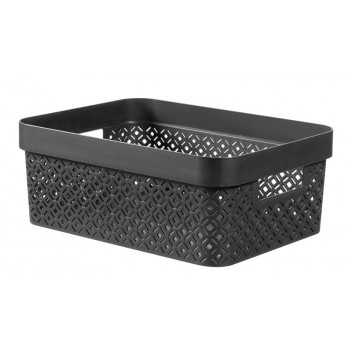 TERRAZZO BLACK STORAGE BASKET 11L