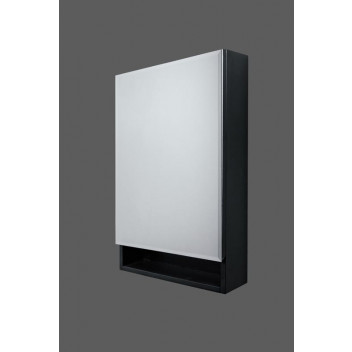BLACK KARIBA SINGLE DOOR CABINET MIRROR 400X600X116MM