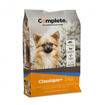 COMPLETE CLASSIQUE SMALL MEDIUM BREED 22PERCENT PROTEIN DOG FOOD 2KG